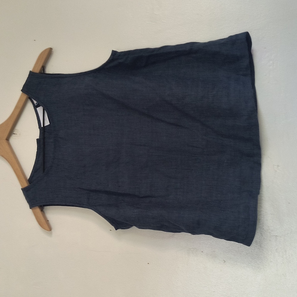 Martha Stewart 100% Linen Blue Sleeveless Women's Top Sz Med Women - Picture 13 of 13